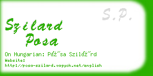 szilard posa business card